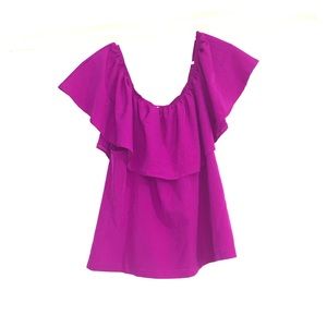 Off shoulder ruffle top